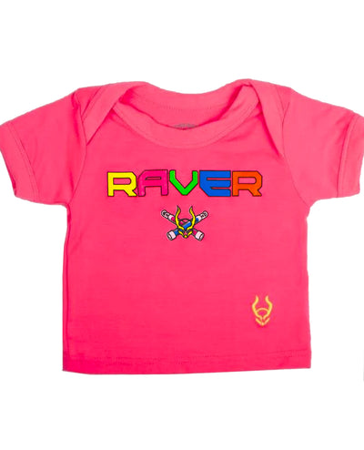BABY TEE RAVER LOGO.