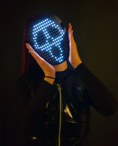 LED Mask With Face Transforming-Light Up programmable mask,cool led  mask,LED light up screen mask,led mad mask