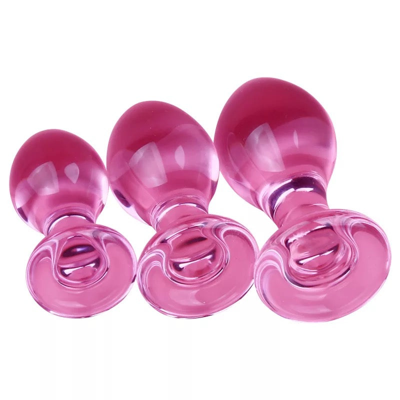 GLASS BUTTPLUG SET