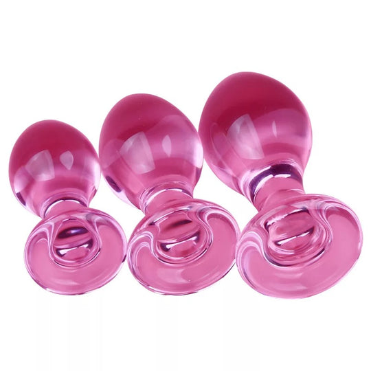 GLASS BUTTPLUG SET