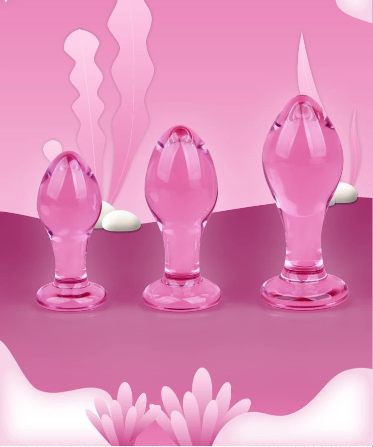 GLASS BUTTPLUG SET
