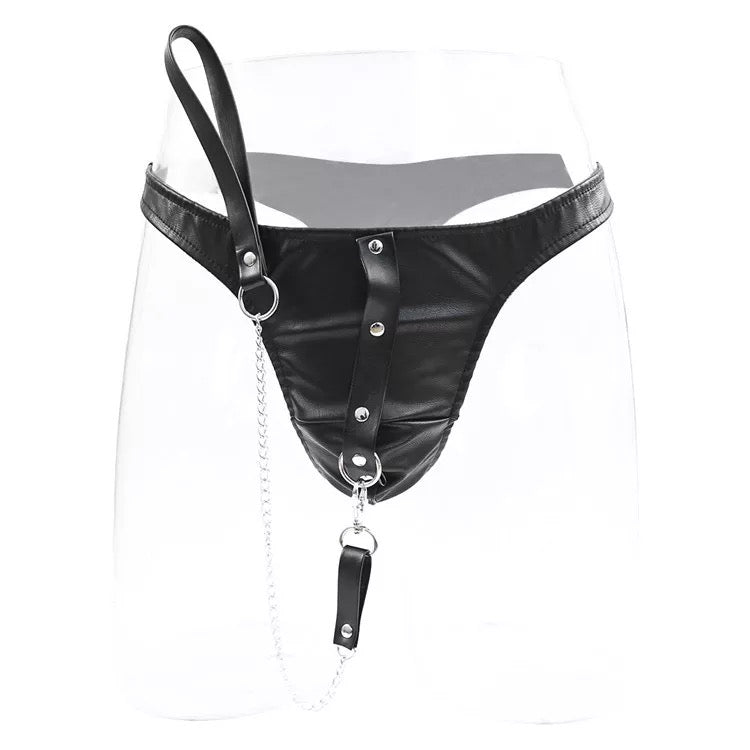 XXX BONDAGE BRIEFS & LEASH