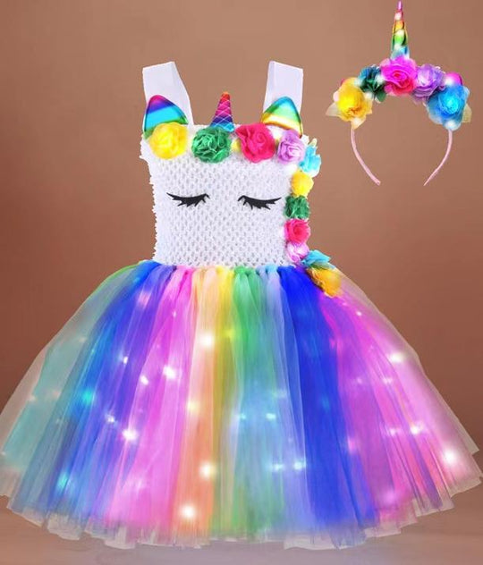 KIDS LIGHT UP UNICORN DRESS