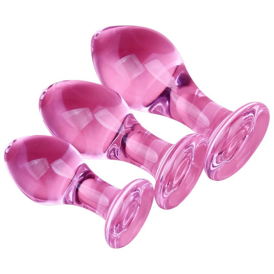 GLASS BUTTPLUG SET