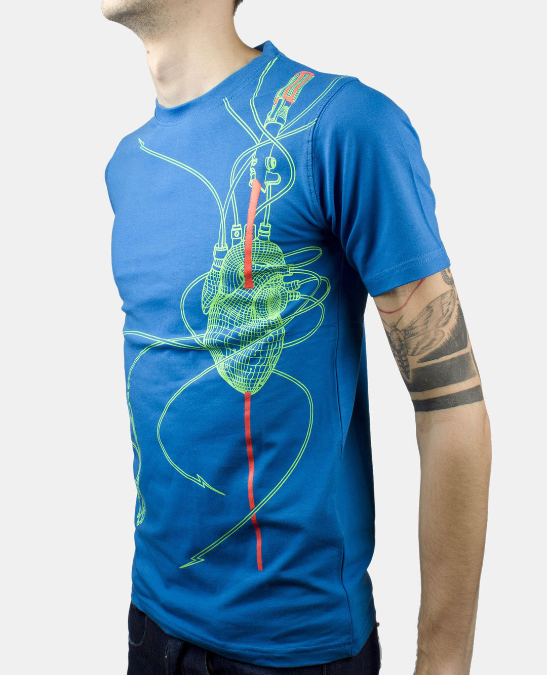 MENS LIGHT SABER HEART T-SHIRT