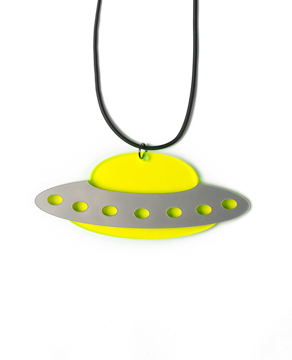 UFO PERSPEX NECKLACE.