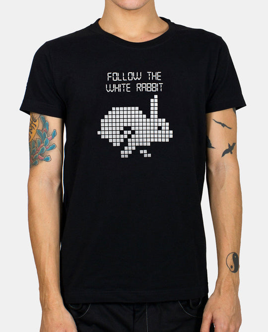 MENS WHITE RABBIT T-SHIRT WHITE