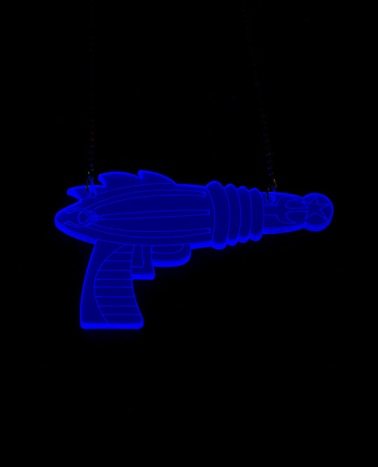 RAYGUN PERSPEX NECKLACE.