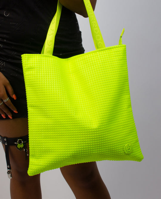 RUBBERIZED SHOPPER TOTE BAG